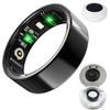 Hoorawwi Smart Ring, Blood Pressure Oxygen Sleep Heart Rate Monitoring Smart Ring w/Charger Case/Bank Waterproof Fitness Tracker Ring IP68 Pedometer Calories Step Counter, Black #8 view 1