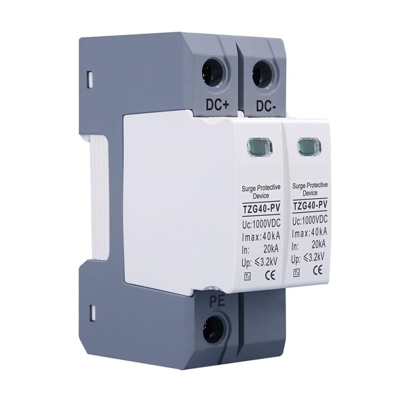 DC SPD 2P 1000V 20KA-40KA Din Rail Solar Outdoor Power Protection Surge Protector Surge Protective Device