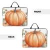 14in Laptop Sleeve Bag, Lightweight Waterproof Laptop Bag Shockproof Soft Carrying Case Fall Watercolor Pumpkins Tablet Travel Cover with Handle for 13-14 Inch Notebook view 3