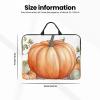 14in Laptop Sleeve Bag, Lightweight Waterproof Laptop Bag Shockproof Soft Carrying Case Fall Watercolor Pumpkins Tablet Travel Cover with Handle for 13-14 Inch Notebook view 4