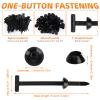 100PCS Nylon Universal Cable Tie Buckle, Multipurpose Plastic Cable Ties Tool, Heavy Duty Self Locking Nylon Zip Ties, UV Resistant Black Zipties for Car Daily Repair view 2
