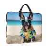 14in Laptop Sleeve Bag, Lightweight Waterproof Laptop Bag Shockproof Soft Carrying Case French Bulldog Summer Tablet Travel Cover with Handle for 13-14 Inch Notebook view 2