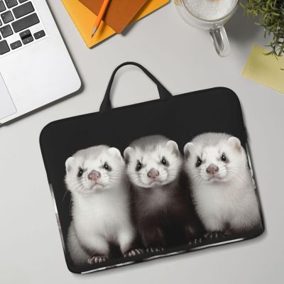 14in Laptop Sleeve Bag, Lightweight Waterproof Laptop Bag Shockproof Soft Carrying Case Ferrets Tablet Travel Cover with Handle for 13-14 Inch Notebook