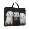 14in Laptop Sleeve Bag, Lightweight Waterproof Laptop Bag Shockproof Soft Carrying Case Ferrets Tablet Travel Cover with Handle for 13-14 Inch Notebook view 2