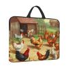 14in Laptop Sleeve Bag, Lightweight Waterproof Laptop Bag Shockproof Soft Carrying Case Roast Chicken Hen Farm Tablet Travel Cover with Handle for 13-14 Inch Notebook view 2