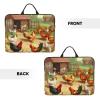 14in Laptop Sleeve Bag, Lightweight Waterproof Laptop Bag Shockproof Soft Carrying Case Roast Chicken Hen Farm Tablet Travel Cover with Handle for 13-14 Inch Notebook view 3