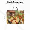 14in Laptop Sleeve Bag, Lightweight Waterproof Laptop Bag Shockproof Soft Carrying Case Roast Chicken Hen Farm Tablet Travel Cover with Handle for 13-14 Inch Notebook view 4