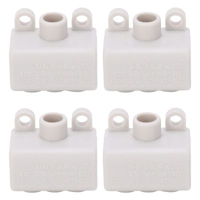 HighPower Main Splitter TShape Wiring Terminal Block Industrial Connector 400V 60A for Dome Light Switch Electric Meter Wiring (One in and Two Out (ZK-306))