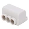 HighPower Main Splitter TShape Wiring Terminal Block Industrial Connector 400V 60A for Dome Light Switch Electric Meter Wiring (One in and Two Out (ZK-306)) view 2