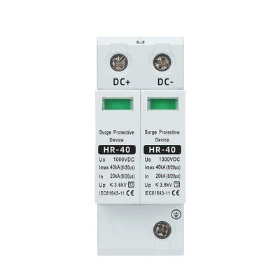 2P DC SPD Surge Protection Device for Photovoltaic Solar Systems Lightning Protection 500V 600V 800V 1000V(500V)