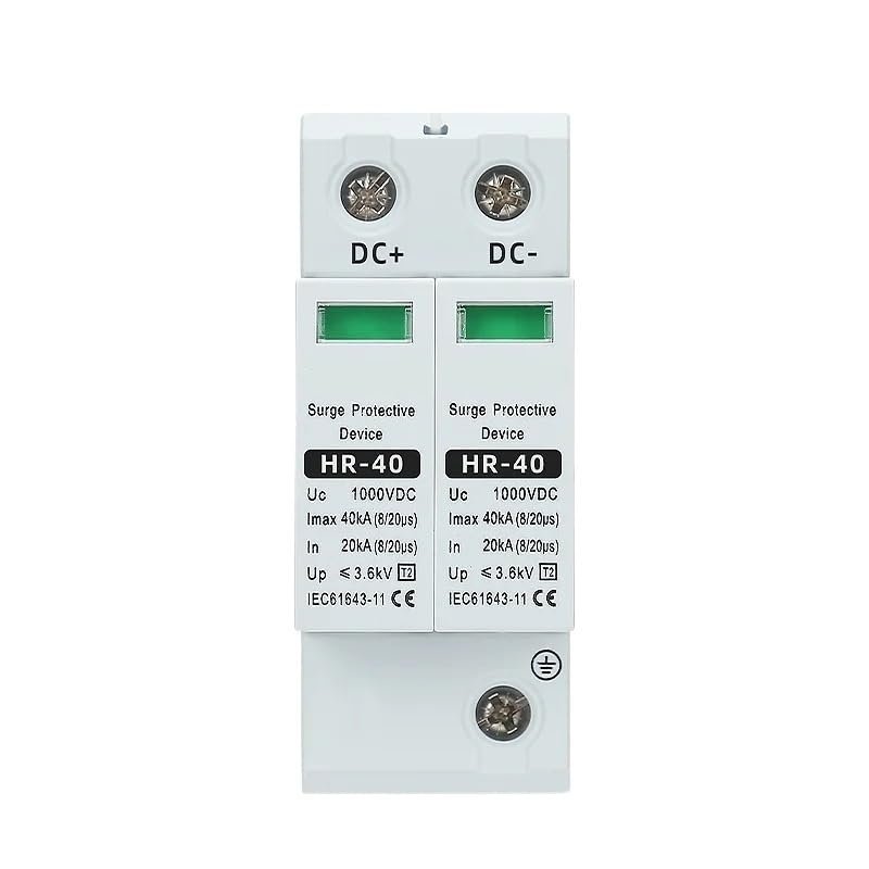 2P DC SPD Surge Protection Device for Photovoltaic Solar Systems Lightning Protection 500V 600V 800V 1000V(500V)