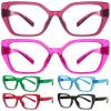 Eyekepper Metalless Screwless Blue Light Blocking Reading Glasses Spring Hinges Oversized Cat Eye 6 Pack Women's Readers +3.25 view 1