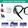 Eyekepper Metalless Screwless Blue Light Blocking Reading Glasses Spring Hinges Oversized Cat Eye 6 Pack Women's Readers +3.25 view 4