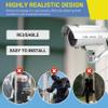 Yaregelun Simulation Solar Camera Outdoor Surveillance Simulation Fake Camera Dummy Cam with LED Light Silver view 4
