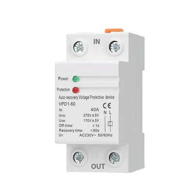 1P N overvoltage and undervoltage self-Recovery Protection Device Relay AC220V40A60A(40A)
