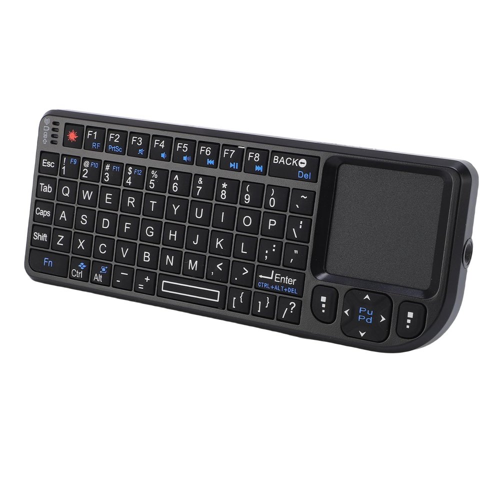 2.4GHz Wireless Touchpad Keyboard - Rechargeable Backlit Compact Touch Keyboard with Integrated Trackpad, for PC, for PS, for Android, for Linux
