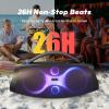 DOSS Extreme Boom Pro D200 240W Peak Outdoor Speaker, Punchy Bass, 26H Playtime, Beat-Synced Light, BT5.4, Stereo Pairing, IPX6 Waterproof for Camping, Beach, Tailgate Party-Blue view 4