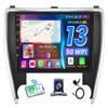 4GB+64GB Car Radio for Toyota Camry 2015 2016 2017 Upgrade: 10.1" Touchscreen 1280 * 800 1.8GHZ CPU Head Unit Stereo Carplay Android Auto, Bluetooth 5.4, GPS, Backup Camera FM/SWC, Split Screen view 1