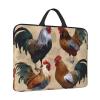 14in Laptop Sleeve Bag, Lightweight Waterproof Laptop Bag Shockproof Soft Carrying Case Rooster and Chicken Print Tablet Travel Cover with Handle for 13-14 Inch Notebook view 2