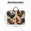14in Laptop Sleeve Bag, Lightweight Waterproof Laptop Bag Shockproof Soft Carrying Case Rooster and Chicken Print Tablet Travel Cover with Handle for 13-14 Inch Notebook view 4