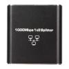 Aluminum Alloy Ethernet Splitter RJ45 Network Port Switch for 2 Computers, 1000Mbps Speed Sharing view 1