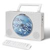 Portable CD Player with Bluetooth Built-in Dual Speakers, Desktop Wall Mounted Handheld CD Players for Home with Remote Control Support AUX/USB, FM Radio, Timer, Headphone Jack for Kids view 1