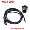 NRMGMGT 2M GX12 2/3/4/5/6Pin Male/Female Extension Cable M12 Video and Audio Connector for Camera(2Pin Male) view 2