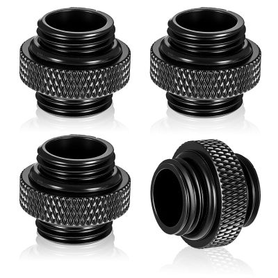 4 Pack G1/4" 5mm Male to Male Connector, Elbow Water Cooling Fittings, G1/4 Males to Males Extender Fitting, G 1/4 Water Cooling with Sealed O-Ring for Computer Accessories
