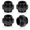 4 Pack G1/4" 5mm Male to Male Connector, Elbow Water Cooling Fittings, G1/4 Males to Males Extender Fitting, G 1/4 Water Cooling with Sealed O-Ring for Computer Accessories view 1