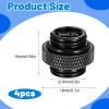 4 Pack G1/4" 5mm Male to Male Connector, Elbow Water Cooling Fittings, G1/4 Males to Males Extender Fitting, G 1/4 Water Cooling with Sealed O-Ring for Computer Accessories view 2