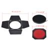 Adjustable Barn Door and Honeycomb Set with 4 Color for Photography Lighting 7inches Standard Reflector view 4
