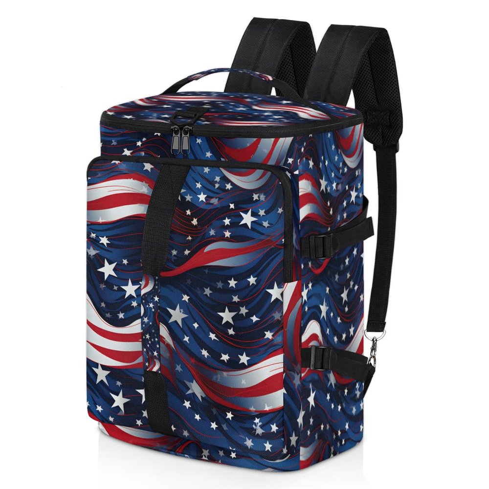 Adornori 4th of July Travel Backpack Carry On Flight Approved for Women Men, 18.9 Inch Large Patriotic Memorial Day Airline Approved Luggage Weekender Backpacks