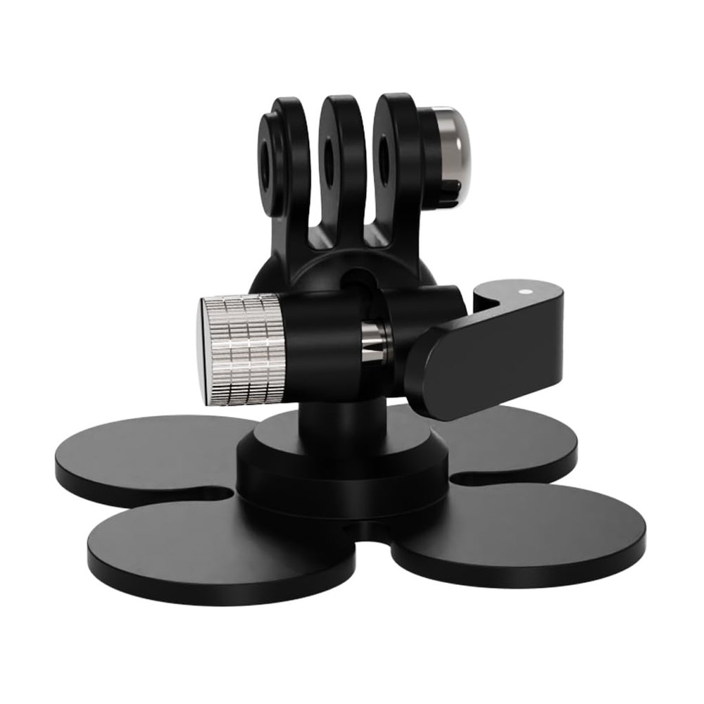 FEICHAO Helmet Flexible Adhesive Mount 4-Leaf Multi-Paste Bracket for Sports Camera Photography Accessories (3-Card Slot)