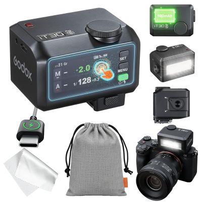 GODOX IT30 Pro S TTL Mini Flash & Trigger for Sony - GoDOx Authorized Distributor IT30Pro Wireless Master & Receiver Full-Color Touchscreen Speedlite HSS 1/8000s 2.4G Wireless X System Trigge