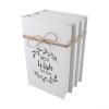 Rustic 3 Piece Book Stack Decor for Bookshelves and Coffee Tables, Easy Assembly (Wish) view 3
