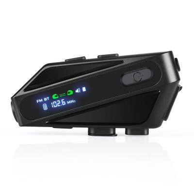 DerHed Motorcycle Helmet Bluetooth Headset, Motorcycle intercom, Multiple Communication Modes, Stereo Channels, Intelligent Noise Reduction, IPX6 Waterproof, Compatible with Various Helmets