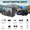 DerHed Motorcycle Helmet Bluetooth Headset, Motorcycle intercom, Multiple Communication Modes, Stereo Channels, Intelligent Noise Reduction, IPX6 Waterproof, Compatible with Various Helmets view 2