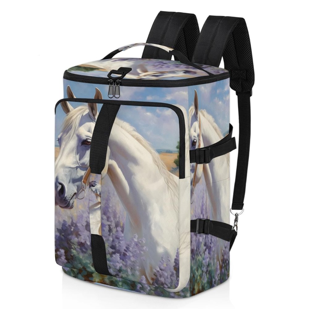 Adornori Horse Travel Backpack Carry On Flight Approved for Women Men, 18.9 Inch Large Animal Theme Airline Approved Luggage Weekender Backpacks