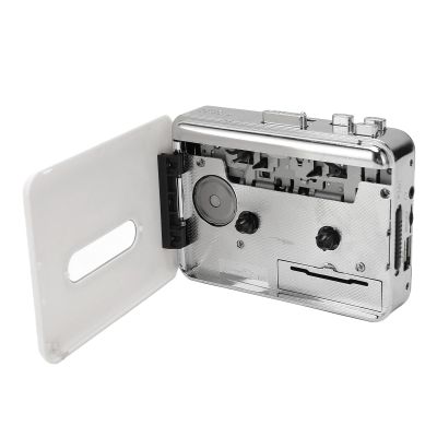 Cassette Player with Earphone USB Cassettes Tape to MP3 Converter Portable Pocket Tape Player - Plug and Play Stereo Output Auto Reverse Function - Ideal for Music Enthusiasts Black and White