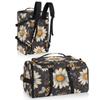 Adornori Honey Bumble Bee Travel Backpack Carry On Flight Approved for Women Men, 18.9 Inch Large Daisy Floral Bee Airline Approved Luggage Weekender Backpacks view 2