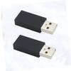 2pcs USB Male to Female Adapter with Shell Durable Extension Cable Connector for Data Protection and High End Appearance Black view 2