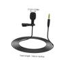 Angoily 1.5m Professional Clip Mic for Vlogging Streaming Interview Black Lapel Microphone view 2