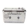 Retro Cassette Tape to The MP3 Player in Transparent Shell with Stereo Sound, Light Portable Design, Works with a 3.5 Mm Auxiliary Connector, for Outdoor Trips, ABS Material view 1