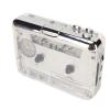 Retro Cassette Tape to The MP3 Player in Transparent Shell with Stereo Sound, Light Portable Design, Works with a 3.5 Mm Auxiliary Connector, for Outdoor Trips, ABS Material view 2