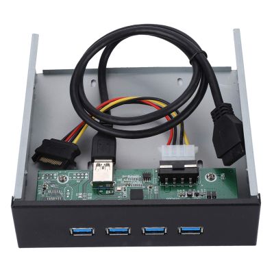 4 Port HUB CD Driver Front Panel with USB3.0 Interface for Fast Data Transfer, Ideal for Connecting Multiple USB Devices Simultaneously