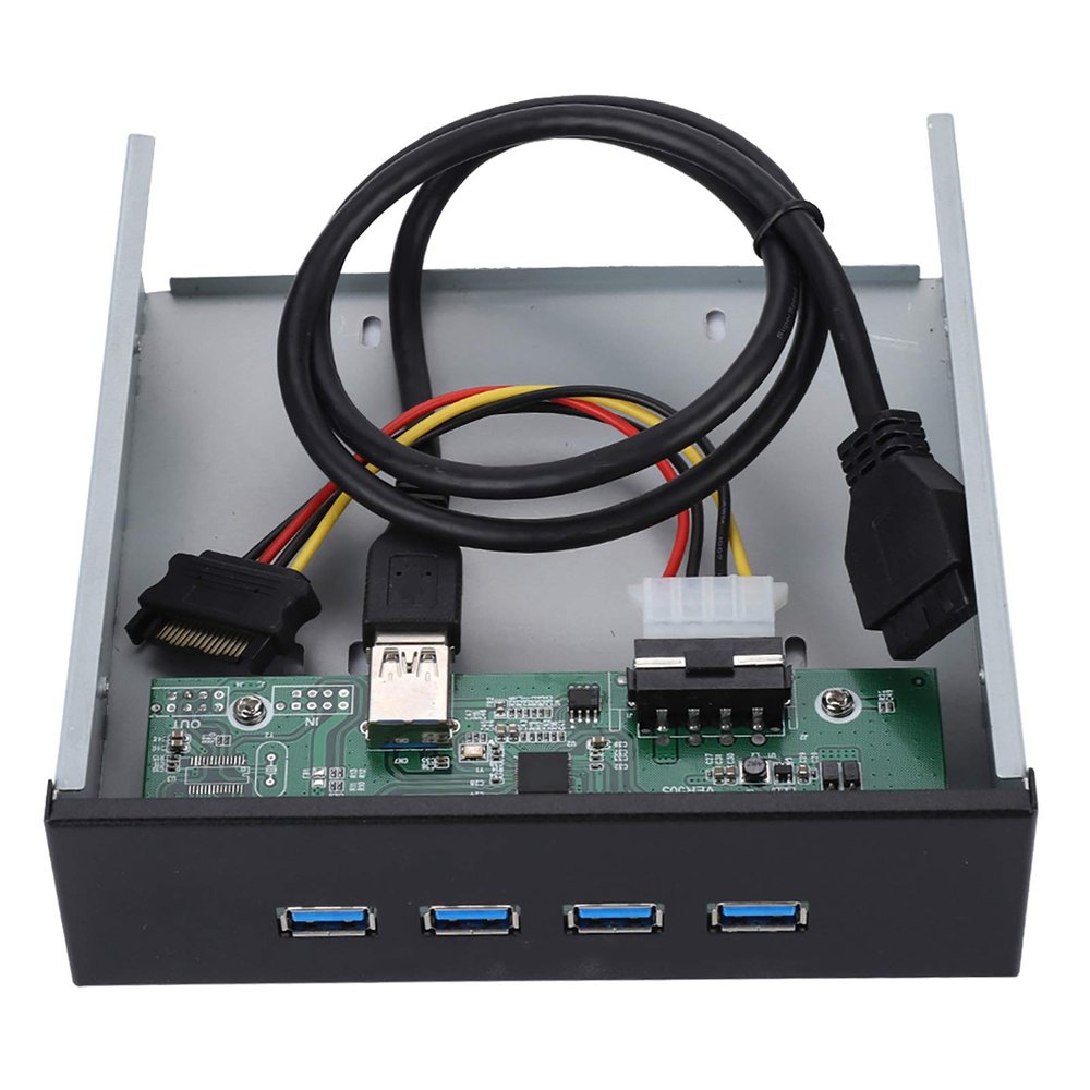 4 Port HUB CD Driver Front Panel with USB3.0 Interface for Fast Data Transfer, Ideal for Connecting Multiple USB Devices Simultaneously