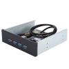 4 Port HUB CD Driver Front Panel with USB3.0 Interface for Fast Data Transfer, Ideal for Connecting Multiple USB Devices Simultaneously view 2
