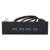 4 Port HUB CD Driver Front Panel with USB3.0 Interface for Fast Data Transfer, Ideal for Connecting Multiple USB Devices Simultaneously view 3