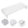 Vaguelly Multi-function Desktop Monitor Stand Riser for Home Office Height Adjustable Computer Screen Shelf Non-Slip Base Suitable for Laptops and Monitors White view 3