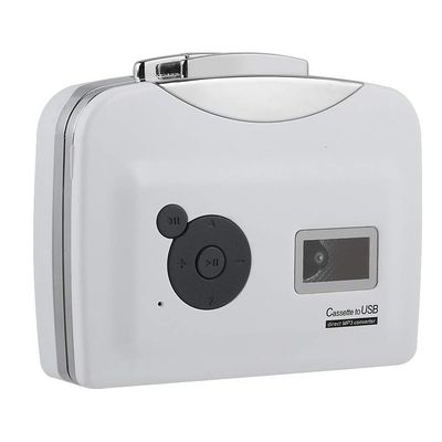 Keenso MP3 Converter USB Flash Drive Cassette Music Player Stereo LR 128kbps Bit Rate for Computer, MP3 Player, Portable Speaker ABS White